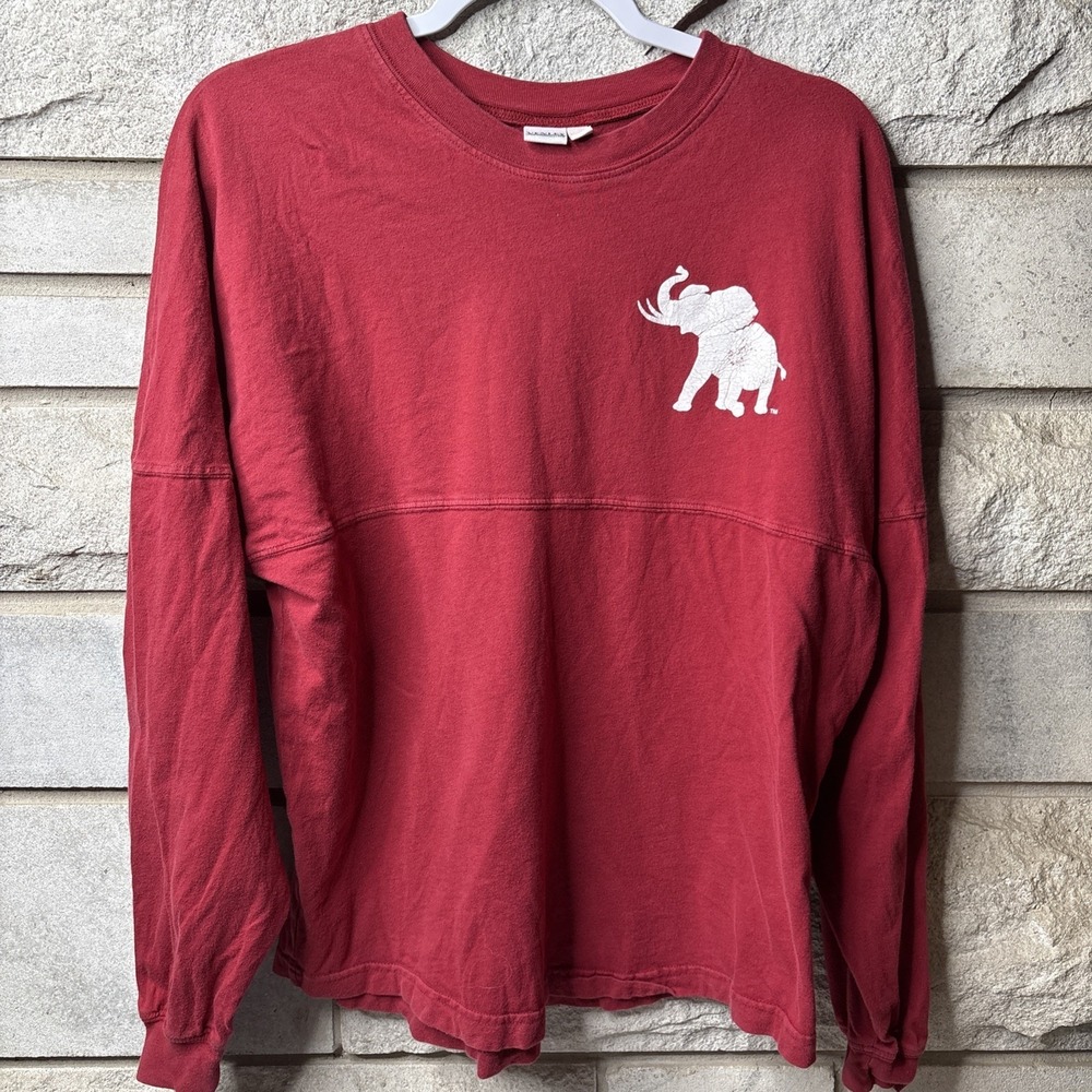 Venley Ladies Size S Long‎ Sleeve Oversized T' Shirt Crimson Roll Tide!!!